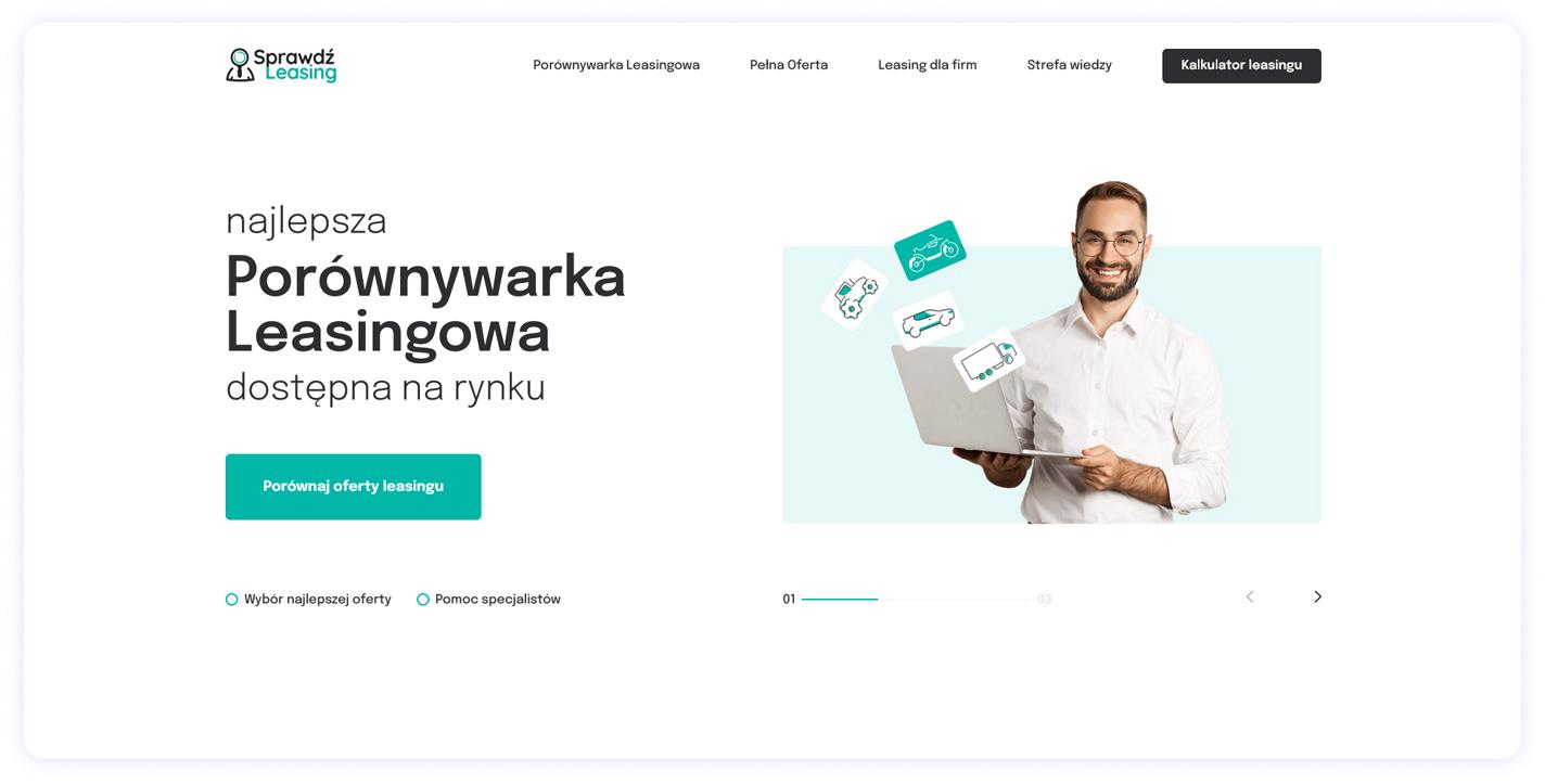 Projekt portalu z porównywarką leasingową