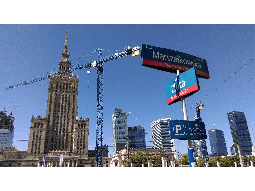 Początek ulicy Złotej w Warszawie 