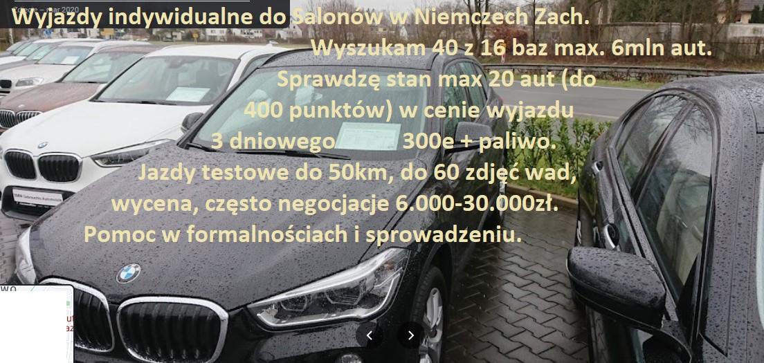 Indywidualny Wyjazd do samochodów do Niemiec sprawdzę stan 12 aut, Warszawa,Poznań,Gdańsk,Kraków,Bydgoszcz,Łódź, mazowieckie