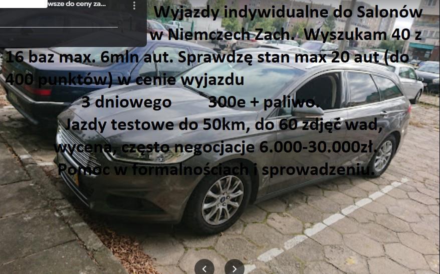 Indywidualny Wyjazd do samochodów do Niemiec sprawdzę stan 12 aut, Warszawa,Poznań,Gdańsk,Kraków,Bydgoszcz,Łódź, mazowieckie