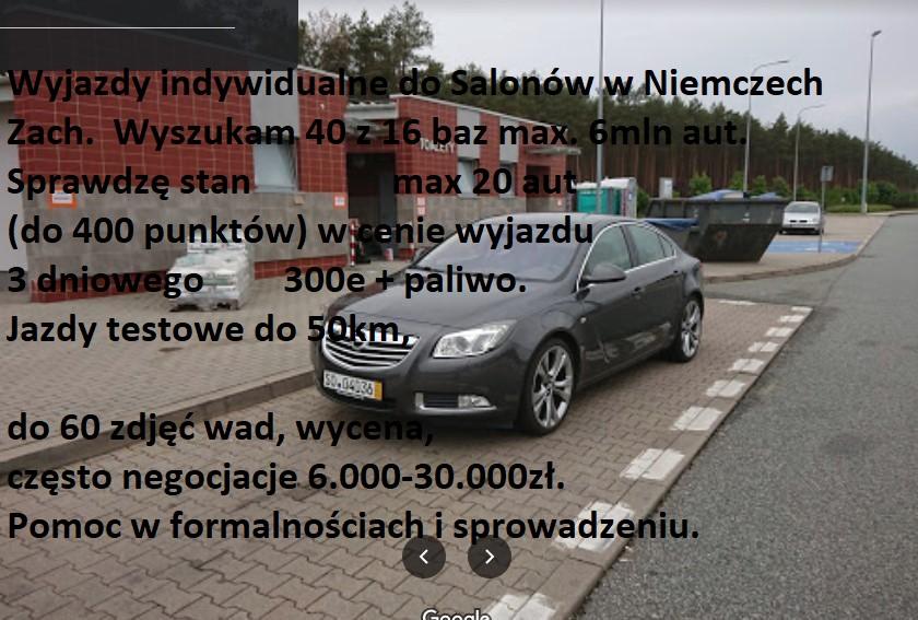 Indywidualny Wyjazd do samochodów do Niemiec sprawdzę stan 12 aut, Warszawa,Poznań,Gdańsk,Kraków,Bydgoszcz,Łódź, mazowieckie