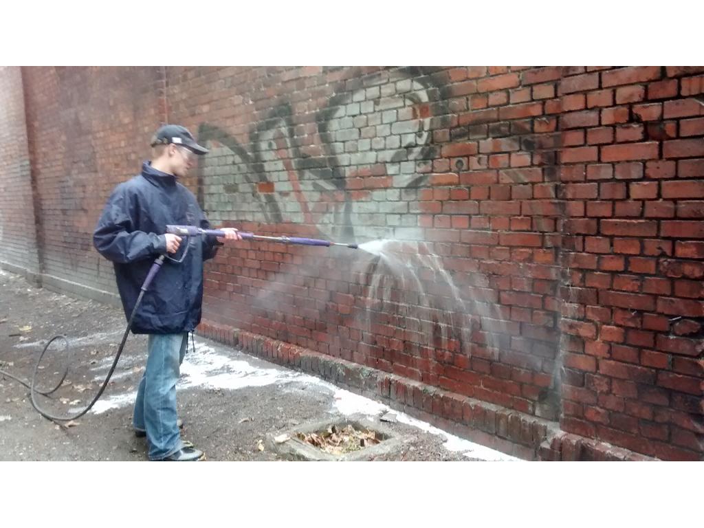 Usuawanie graffiti - Opole, ul. Drzymały Zdjęcie nr 2