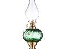 Lampka naftowa - szkło i metal