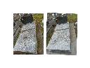 Mycie nagrobka na cmentarzu Pobitno w Rzeszowie