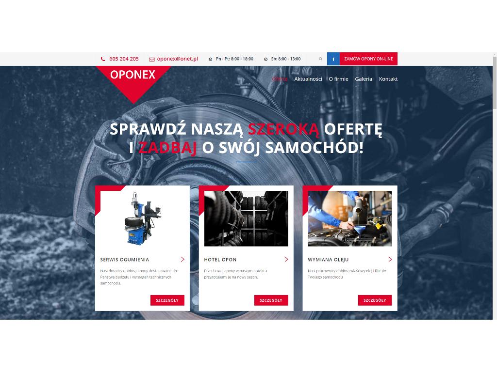 OPONEX z VirgoCMS