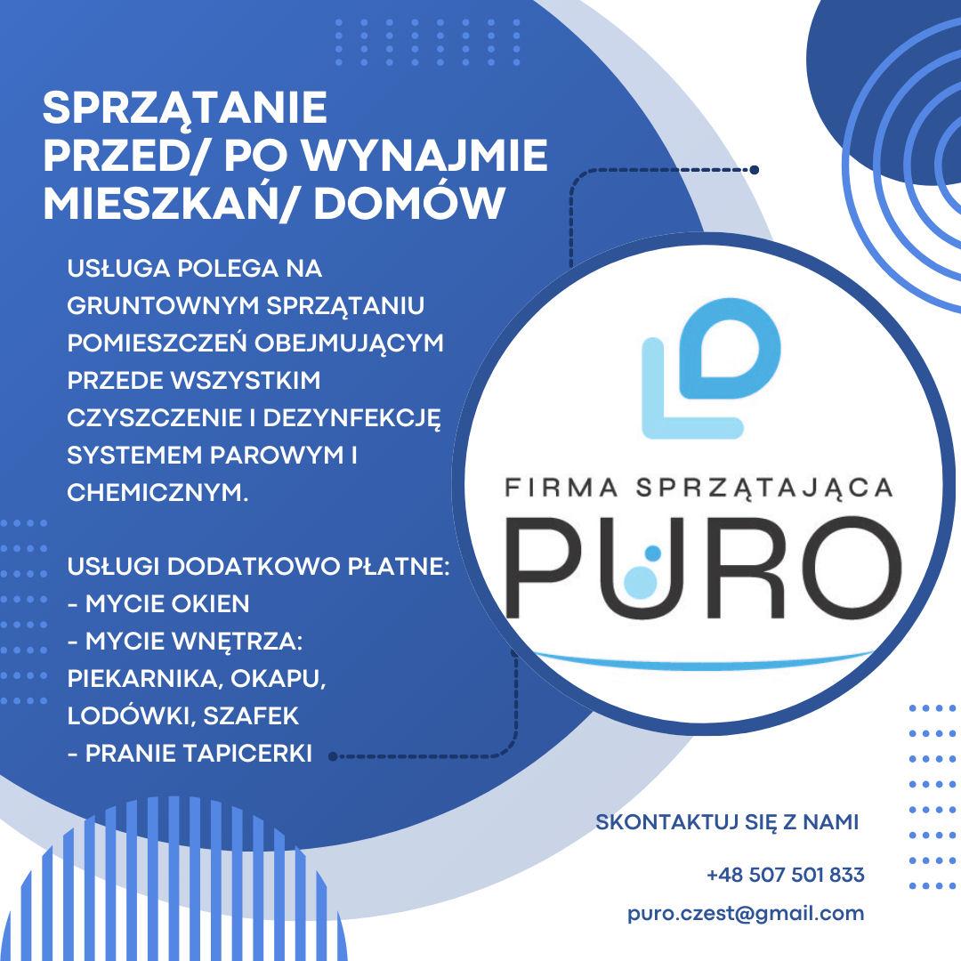 Firma sprzątająca Puro Częstochowa , śląskie