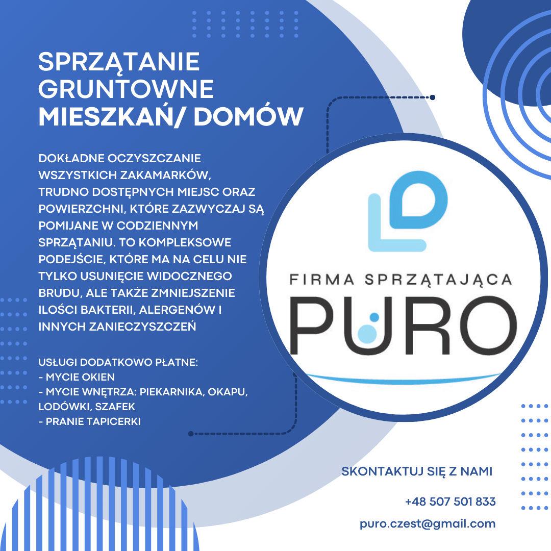 Firma sprzątająca Puro Częstochowa , śląskie