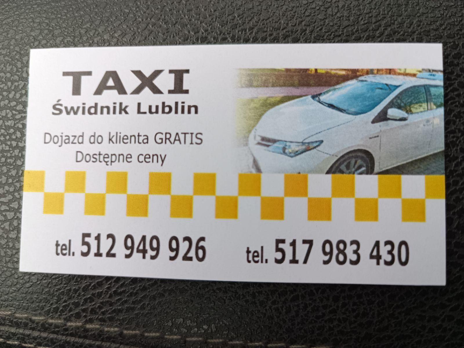 Taxi, taxi świdnik, taksówki, tanie taxi, lubelskie