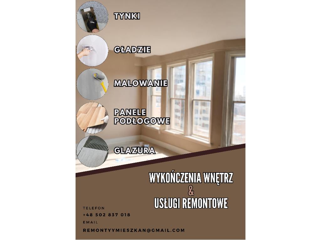 Wykończenia wnętrz - Gładzie/ Malowanie/ Montaż paneli, Staszów, świętokrzyskie