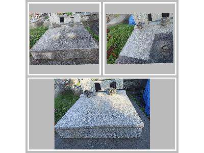 Czyszczenie nagrobka z lastryko - kliknij, aby powiększyć