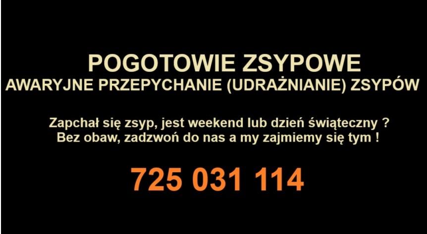 POGOTOWIE ZSYPOWE - PRZEPYCHANIE ZSTYPÓW