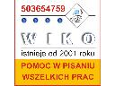 Pomoc w pisaniu prac, cała Polska