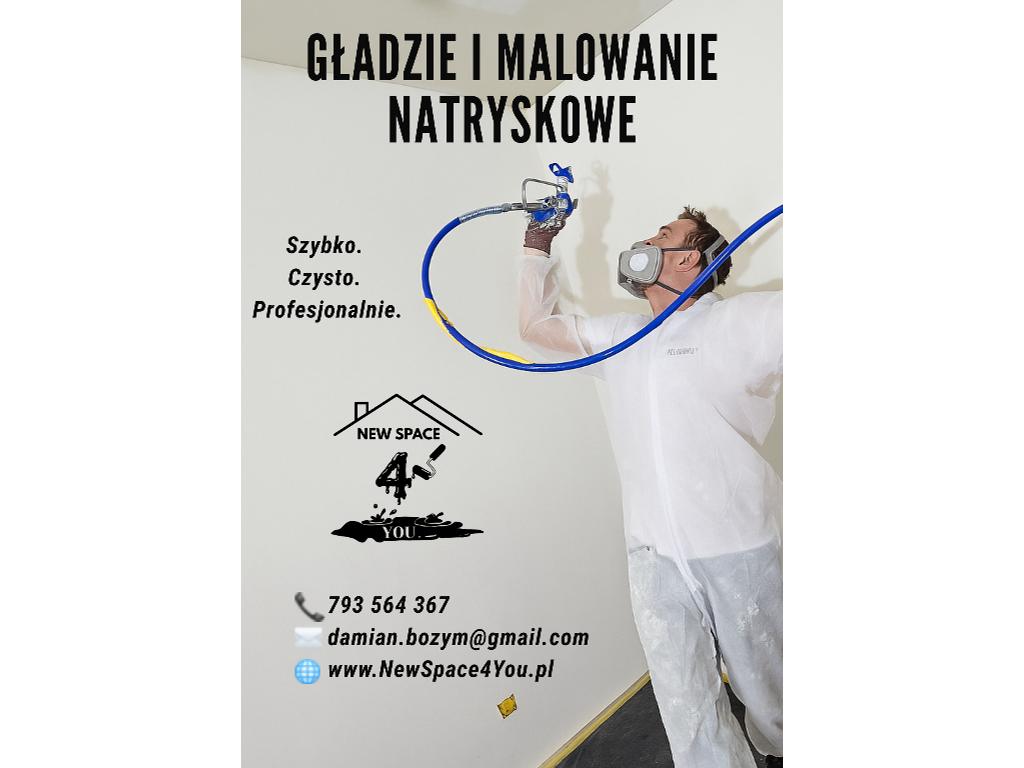 Gładzie, Malowanie, Natryskowo, maszynowo, szpachlowanie, tynk wapieny, dolnośląskie