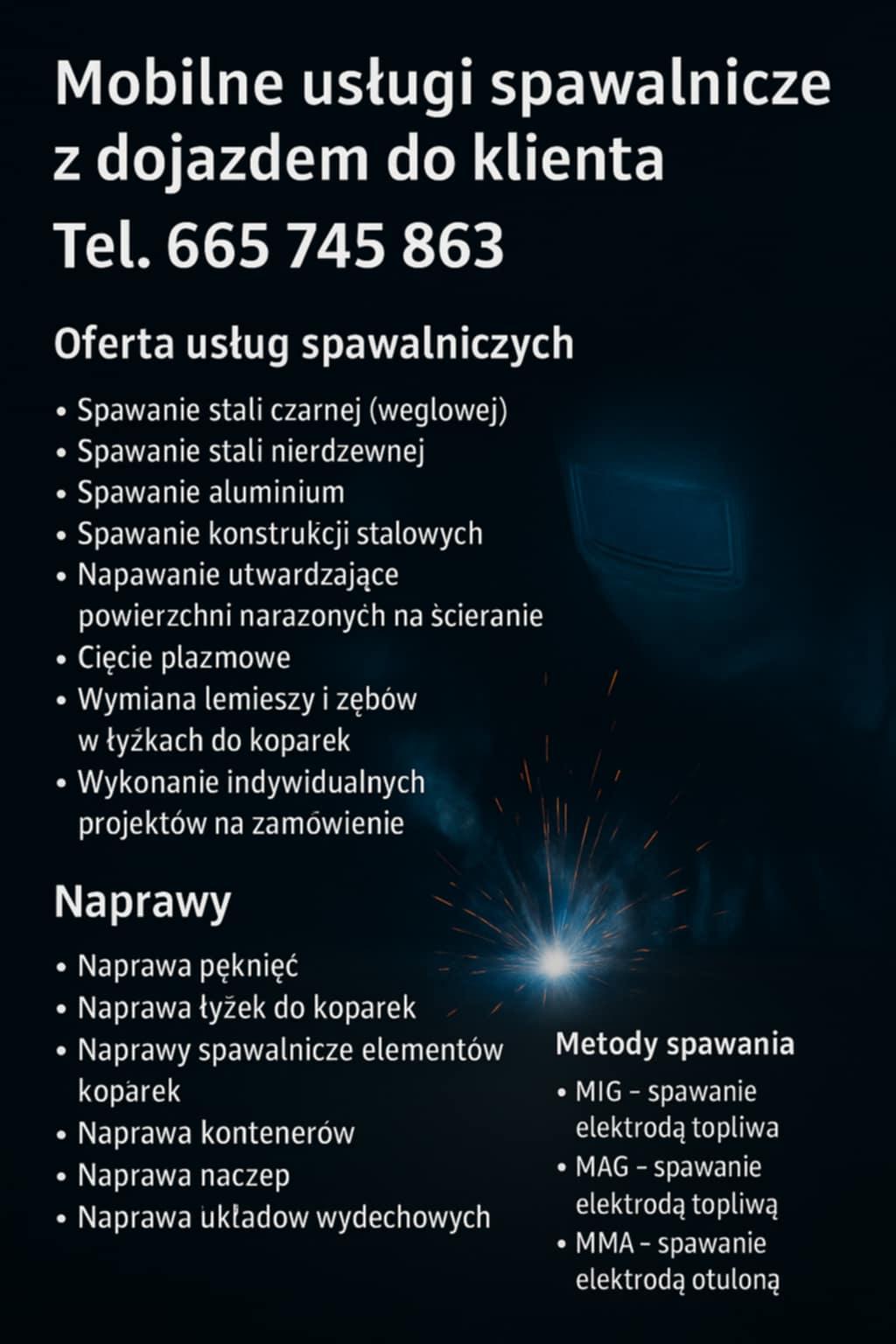 Mobilne usługi spawalnicze, pomorskie