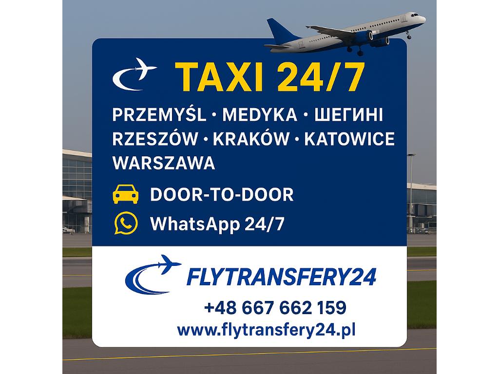 Transfer na lotnisko, Taxi ma lotniska, M Przemyśl, podkarpackie