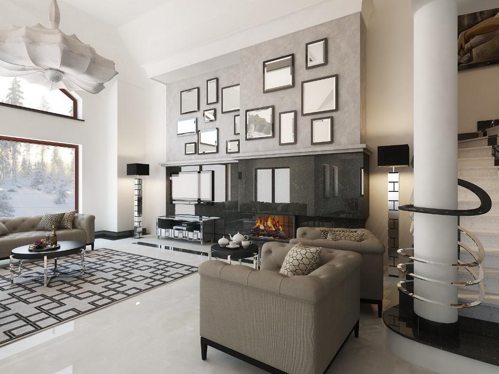 Projekt luksusowego wnętrza domu