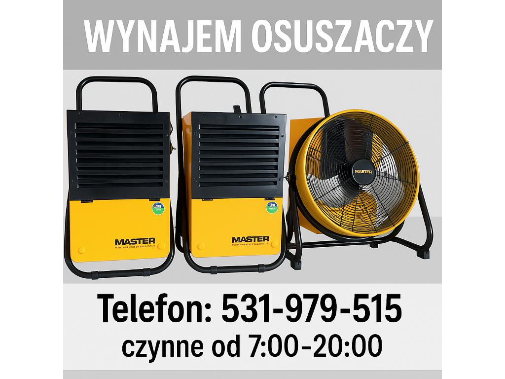 Wynajem osuszaczy powietrza po zalaniu, remoncie - Kórnik i okolice, wielkopolskie