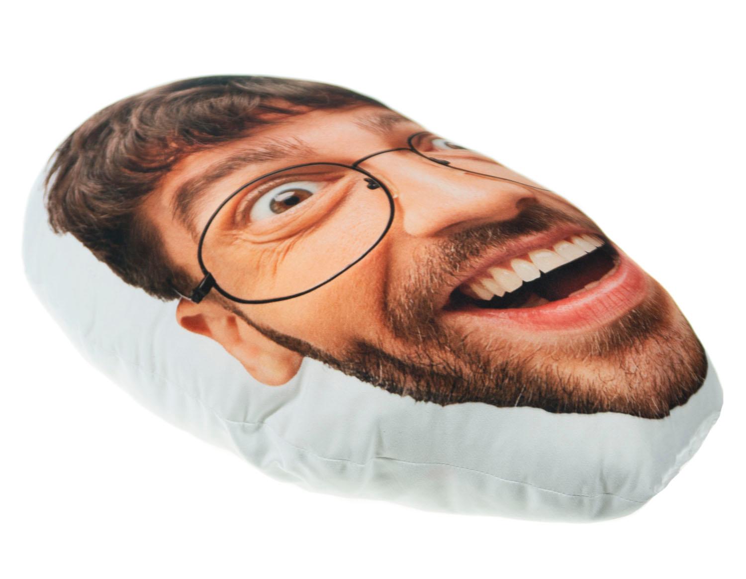 Foto Poduszka 3D ozdobna z nadrukiem twarzy