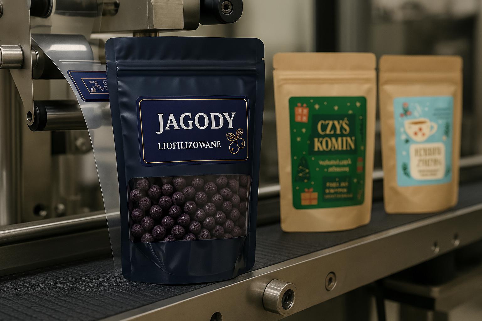 Etykiety samoprzylepne na opakowania doypack