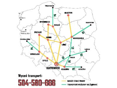 Transport bezpośredni bez kurierów stała trasa, bus, bagażówka