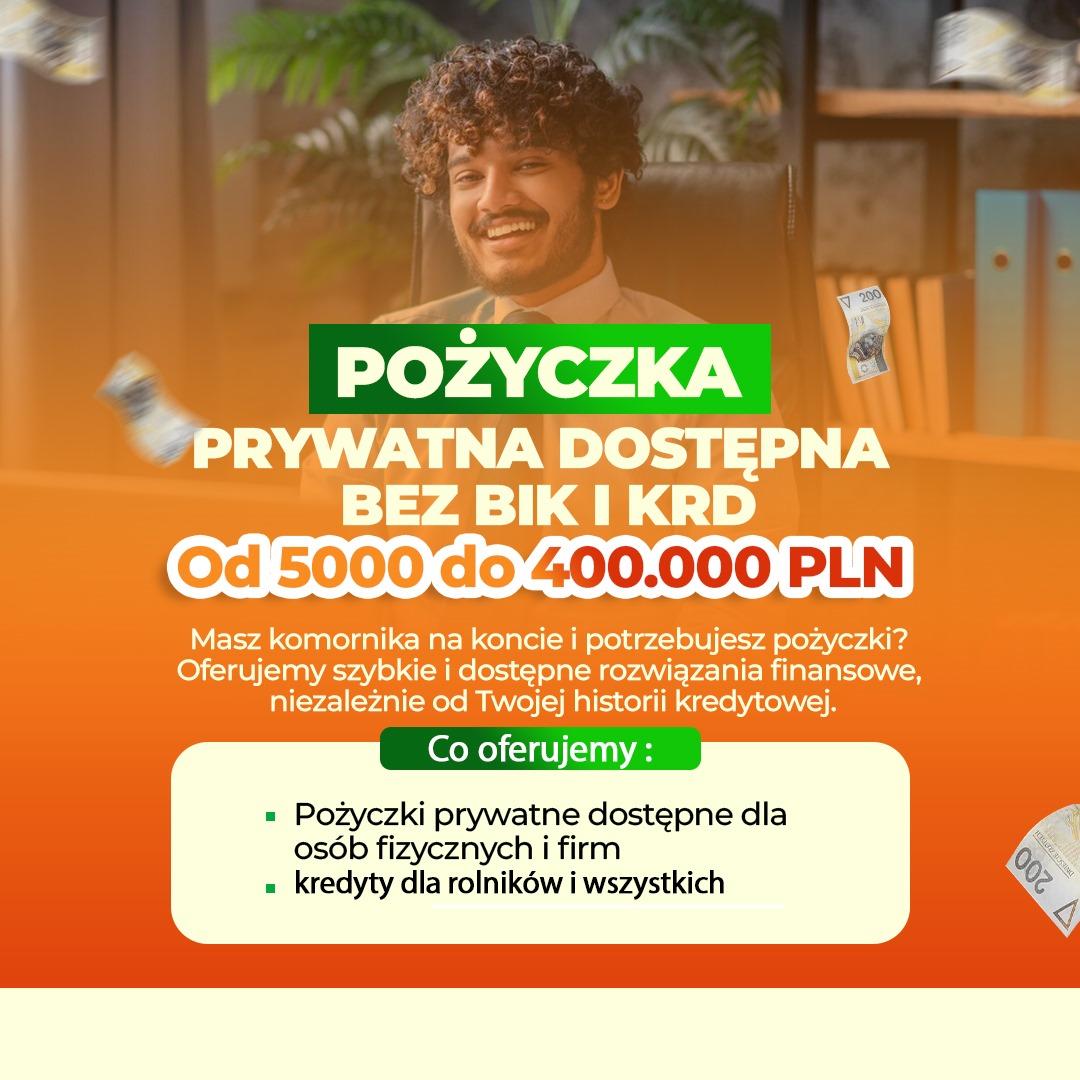Pożyczka prywatna dostępna bez BIK i KRD