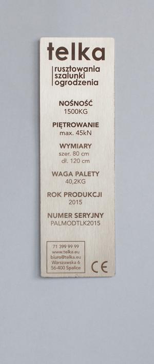 Tabliczki znamionowe stalowe