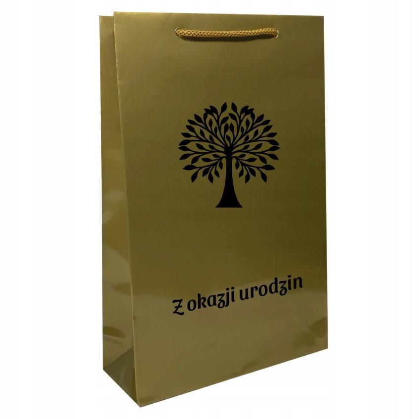 Torby laminowane z nadrukiem, złote, czerwone, białe