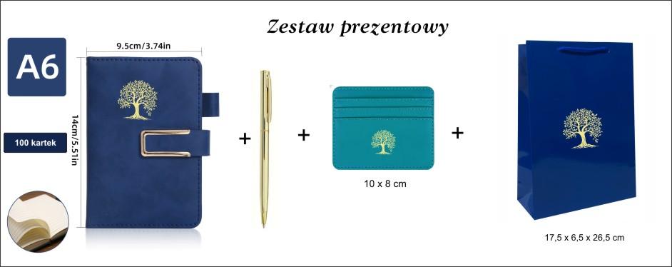 Zestaw prezentowy granatowy zakup od 5 sztuk